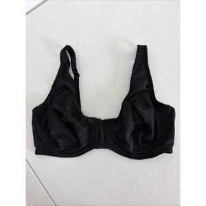 NWT Adore Me 40DD Unlined Lace Underwire Full Coverage Bra Black